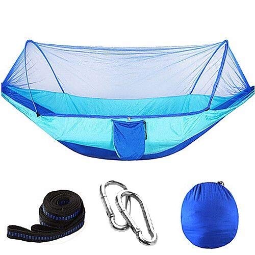 IRIS Camping Hammock with Mosquito Net, 2 Person Ultralight Portable Windproof, Anti-Mosquito, Swing Sleeping Hammock Bed with Net for Outdoor, Hiking, Backpacking, Travel,etc