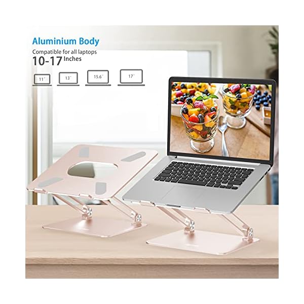 BoYata Laptop ständer: Multi-Angle-Standfuß mit Heat-Vent, Aluminium Einstellbares Notebook ständer kompatibel für… – Bild 6