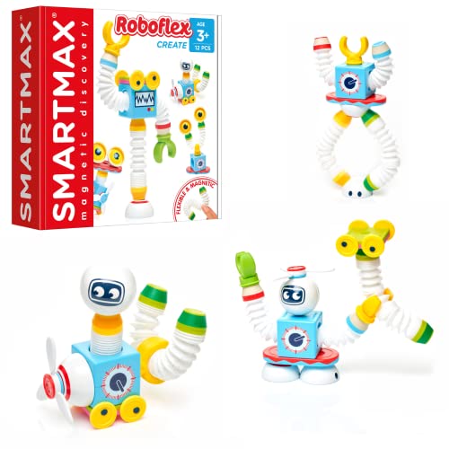 SMARTMAX Roboflex Plus – Set De Construcción Magnética Con 20 Piezas Flexibles Y Extensibles – Para Niños +3 Años