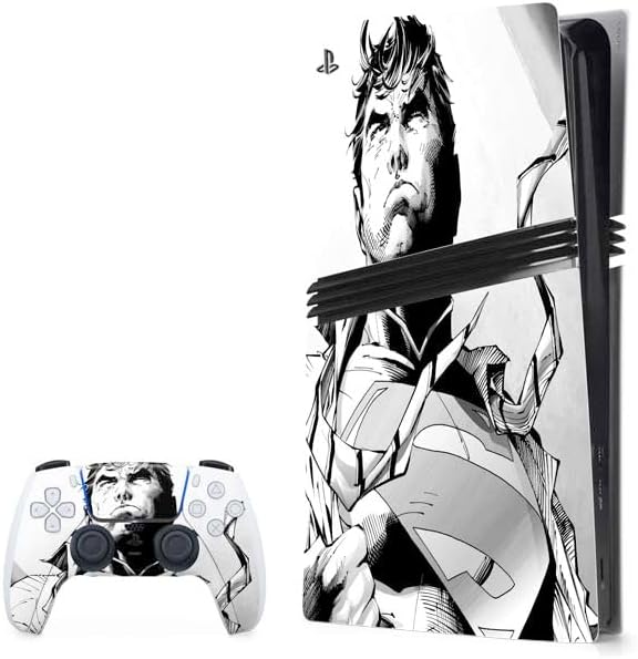 Skinit Decal Gaming Skin Compatible with PS5 Pro Bundle - Officially Licensed DC Comics Superman Action Comics Cover #976 Art by Gary Frank Design