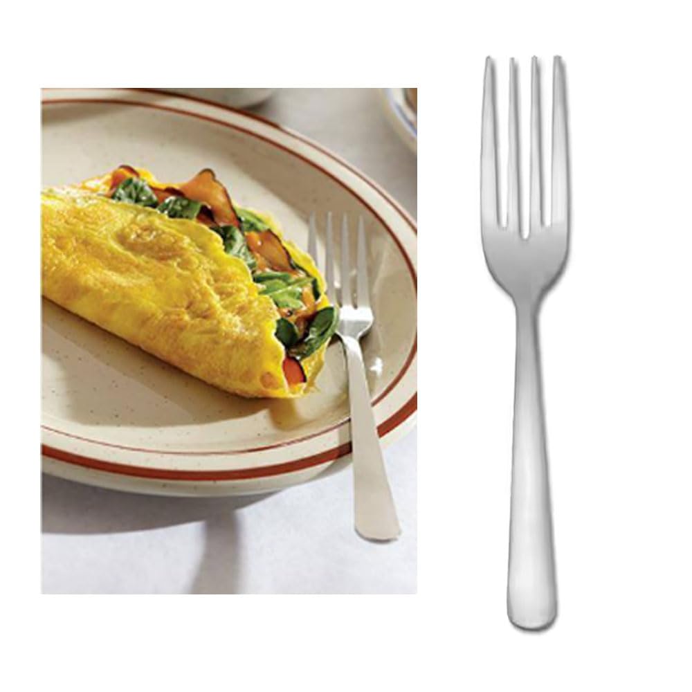 24 Pc Silver Salad Forks Fruit Cocktail Flatware Mirror Polished Stainless Steel Mirror Polished Premium Food Grade 18/10 Stainless Steel Table Forks Durable Small Size Salad Fruit Dishwasher Safe