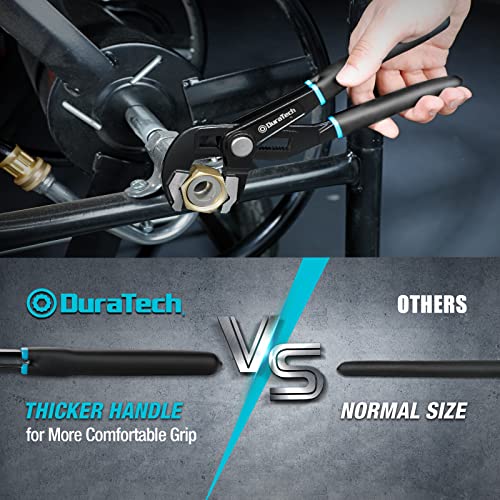 Duratech Water Pump Pliers Set, Push-Lock Pliers Set, Upgrade Thicker Handle, 8-Inch, 10-Inch, 12-Inch, Chrome Vanadium Steel, Organized In Pouch #TOP3
