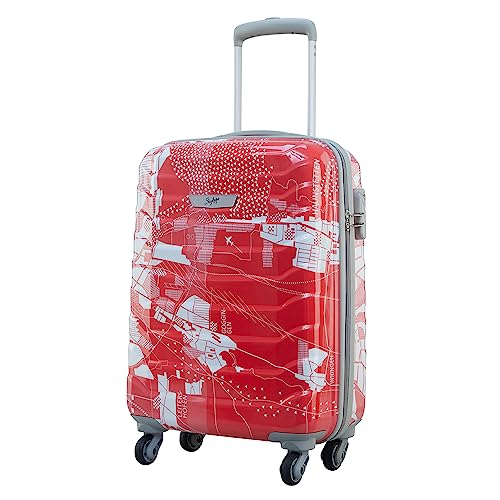 Skybags-Trooper-55-Cms-Small-Cabin-Polycarbonate-Hard-Sided-4-Spinner-Wheels-LuggageSuitcaseTrolley-Bag-Red-and-White