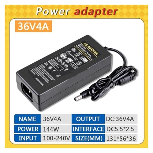 Adaptador de corriente AC 100-240V a DC 36V 4A con enchufe UK miniatura 2