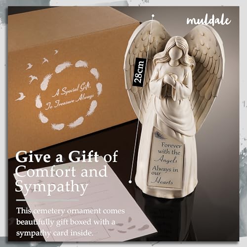 Solar Angel Statue for Cemetery, In Loving Memory Ornament, Outdoor Indoor Praying Angel Figurines for Loss of Loved Ones - Image 4