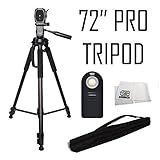 SSE Professional Tripod 3 Way Pan Head Tilt Motion with Built-in Bubble Leveling Plus Wireless IR Remote Control Shutter Release for Select Nikon Digital Cameras