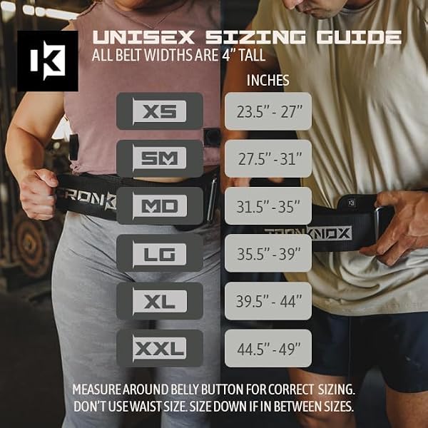 Premium Weight Lifting Belt, 4 Inch Weight Belt for Men and Women with Self Locking Metal Buckle for Maximum Support, Weightlifting Belt for Squat or Deadlift, Durable Gym Belt for Men (Blue, Medium) by IronKnox - Used condition - Image 6