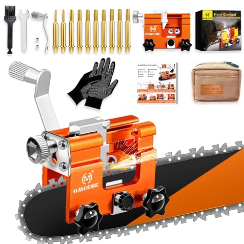 OMCCHK Chainsaw Sharpener Kit with Burrs and Angle Guide