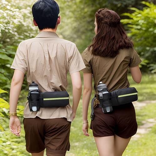 Riñonera transpirable e impermeable con soporte de botella para jogging 2