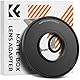 K&F Concept Objektiv Adapterringe 55mm Objektivzubehör Adapter Konverter für K&F Concept Matte Box, Premium Aluminium (Φ55mm)