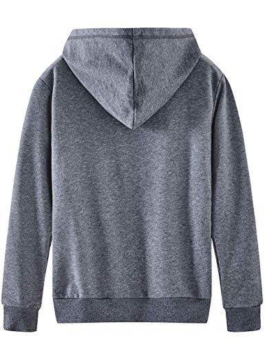 Image of Spring&Gege Boys Zip up Hoodie Soft Solid Classic Full Zip Hooded Sweatshirts for Kids (3-14 Years)
