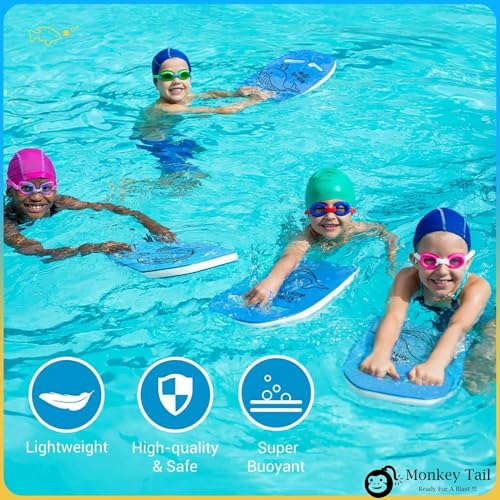 Image of MONKEYTAIL Kick Board for Swimming Sports Swimming Floats for Kids | Blue | Pool Float Support Pad for Beginners Training Accessories |Soft EVA Enhanced Buoyancy | U Design Floaters for Adults