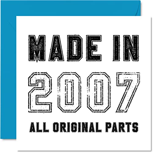 Tarjeta de cumpleaños número 16 para hombres, mujeres, él y ella, hecha en 2007, todas las piezas originales, hermana, tarjetas de felicitación humorísticas de 145 mmx145 mm