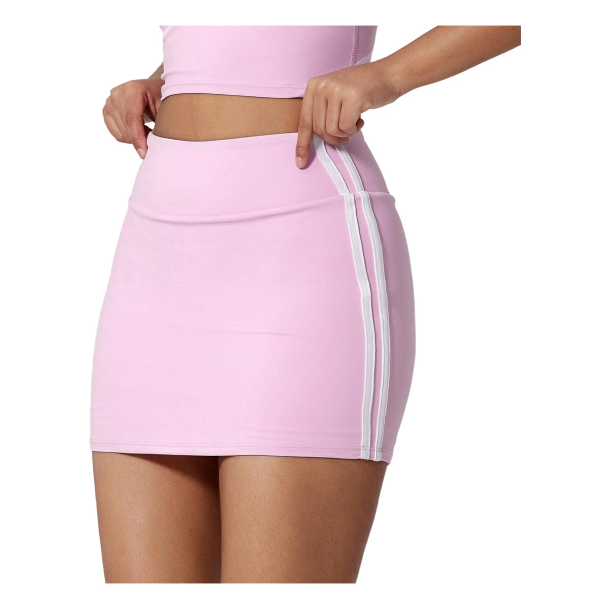 Damskie spodnie do jogi zestaw fitness Colorblock wysoka talia do biegania spódnica sportowa anty-ekspozycja spodenki tenisowe
