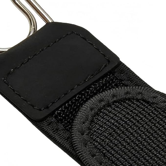 Hey Ghar Soap Buckleless Belt Hook Pant Waist Adjuster Buckle Set, Adjustable Hook and Loop Waist Tightener Clips for Jeans, Trousers and Pants, Black, Pack of 2 3
