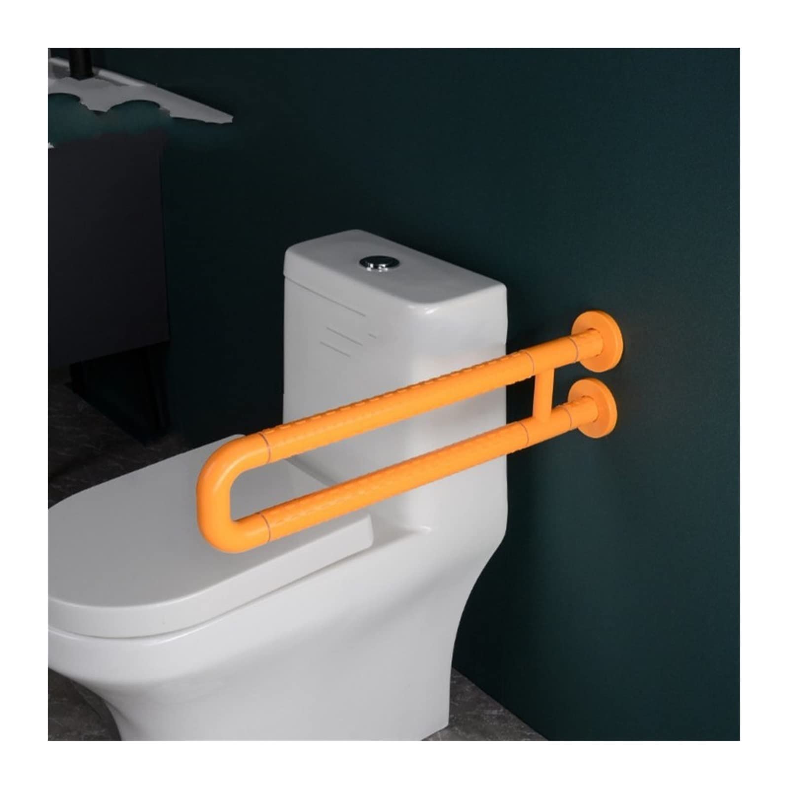 WDSOPK Housewares U-shaped Stainless Steel Bathroom Shower Handrails Elderly Toilet Safety Handrails Non-slip Auxiliary Handles For The Disabled Grab Rail（Yellow）
