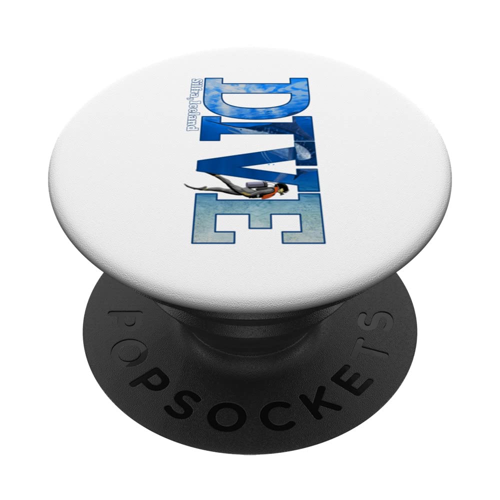 DIVE Silfra SCUBA Diving Snorkeling PopSockets Swappable PopGrip