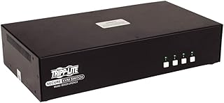 Tripp Lite Secure KVM Switch 4-Port Dual-Monitor HDMI 4K NIAP CAC PP3.0 TAA (B002A-UH2AC4)