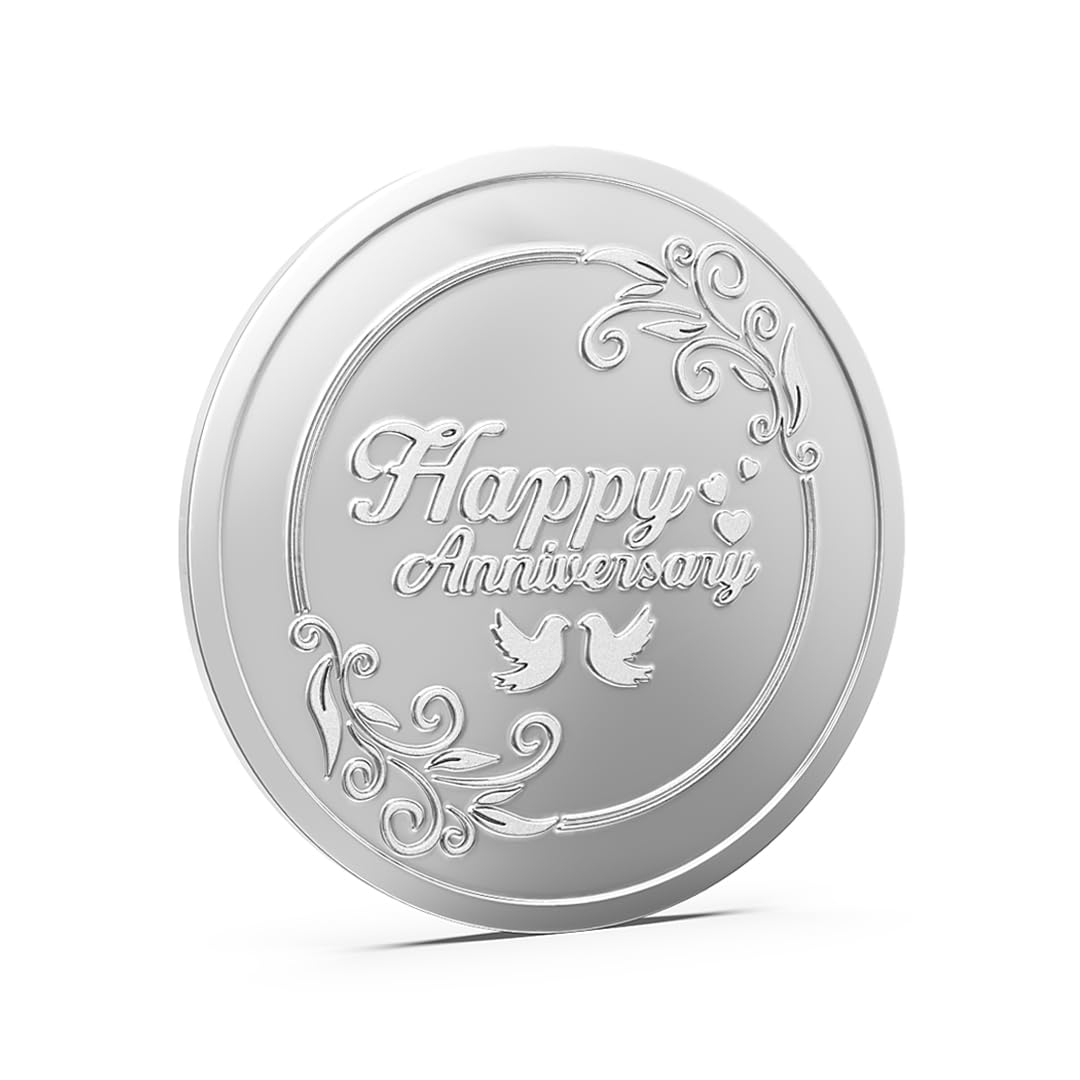Aspect Bullion Anniversary Silver Coin 999 Purity – 5 Gram | 10 Gram | 20 Gram | 50 Gram | 100 Gram | Pure Silver Coin for Gifting & Investment-image-31