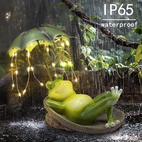 Umikk Frosch Figuren Draußen Deko Solar Garten Figuren Ornament mit Solar, Elektrische Hornhautentferner Hornhaut Fuß Entfernen, Einstellbare Geschwindigkeit