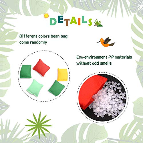 Safari Animals Toss Games Banner with 5 Bean Bags for Kids Children's Family Party Zoo Animals Theme Indoor Outdoor Parties Supplies Decoration