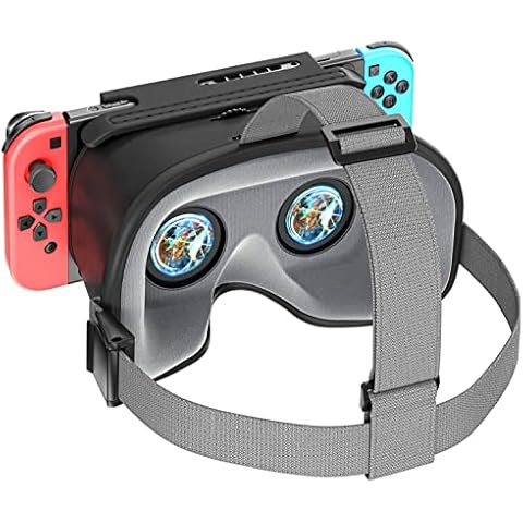Switch VR Headset Compatible with Nintendo Switch & OLED, Upgraded with Adjustable HD Lenses, Virtual Reality Glasses for Original Nintendo Switch & Switch OLED Model, Switch VR Kit, Switch 3D Goggles Cover