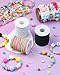 FIVEIZERO 2 Rolls Elastic Bracelet String Total 330 Feet,1.0mm,1.2mm,1.5mm Elastic Cord for Beading Stretchy String with Beading Needle for Bracelets, Sewing, Necklace, Jewelry Making and Crafts