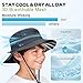 Kids Sun Hat UPF 50+ Sun Protection Bucket Hat for Kids Boys Girls Beach Fishing Safari Adjustable Safari Hats Deep Grey 5-13 Years
