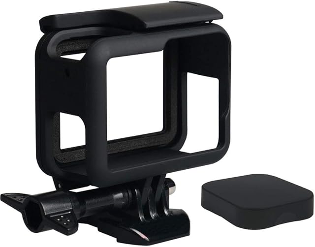 Harwerrel Frame Mount Housing Case with Silicone Lens Cover for GoPro Hero7 Hero 2018 Hero6 Hero5 Black Action Camera