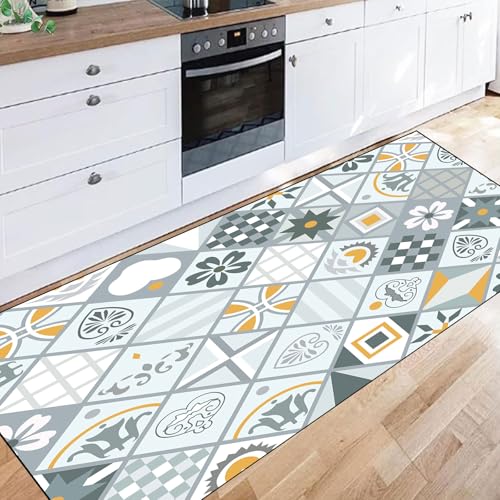 Tapis de cuisine devant évier grand format lavable pour entrée et salle de bains - 8
