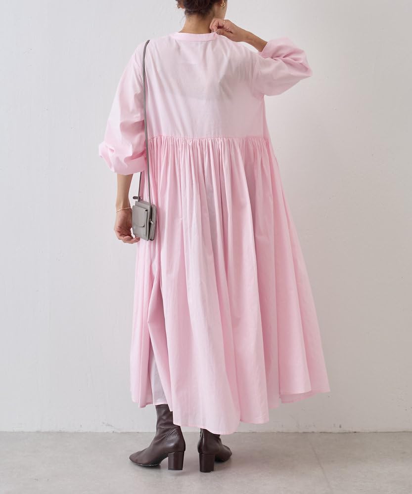 美品♡24SS商品　ビアズリー リネンギャザーワンピース 比翼 ピンク　長袖 Amazon.co.jp: [BEARDSLEY] [ビアズリー] 《ビアズリー・2サイズ
