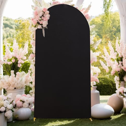 Cobertura decorativa para arco de fondo 7.2FT negra miniatura 7