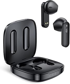 eppfun True Wireless Earbuds, Bluetooth 5.2 in-Ear Headphones, Touch Control Qualcomm AptX-Adaptive, 4-Mic Headset & CVC 8.0 Noise Cancellation, Game Mode Earphones with Earhooks for Sports