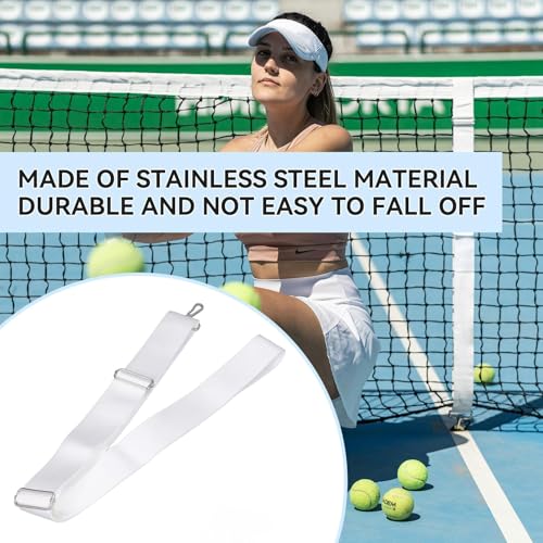 2,2 M X 5 cm/7,2 Ft X 2,0 Zoll Tennisnetz Mittelgurt Höhenverstellbare Tennisnetzgurte Edelstahlschnalle Höhe Tennis Net Strap Edelstahl Schnalle Tennisnetz Outdoor Garten Tennis Trainingsnetz Zubehör