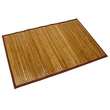 Alfombra de Salón o Comedor, Color Madera, de Bambú Natural 60 X 90cm Natur, 60x90 - Hogar y Más