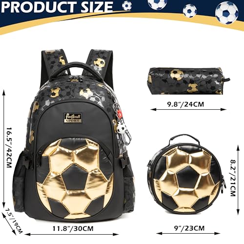 Image of Boys' School Backpack with Lunch Box and Pencil Case - Ideal for Teens and Middle School Students