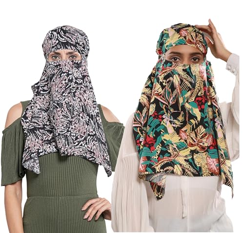 Image of Multipurpose Mask Cum Scarf for Women Cotton I Face Cover for Women I Sun Protection and Summer Wear Scarf
