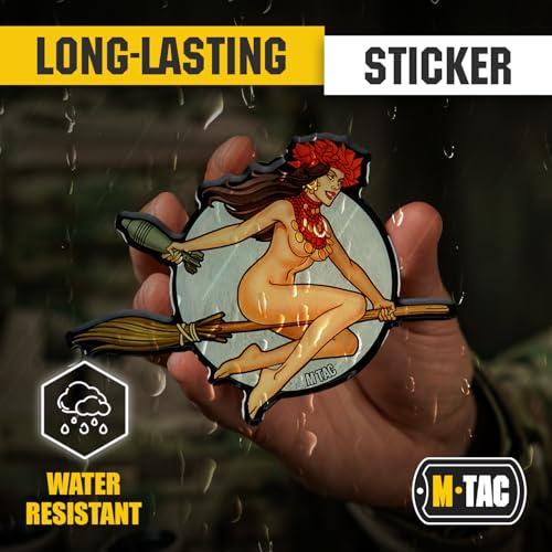 Image of M-Tac Morale Sticker Tactical Girl - 3D Tactical Military Sticker for Laptop, Tablet, Phone, Notebook, Car Bumper, Hard Hat (#11 Witch)