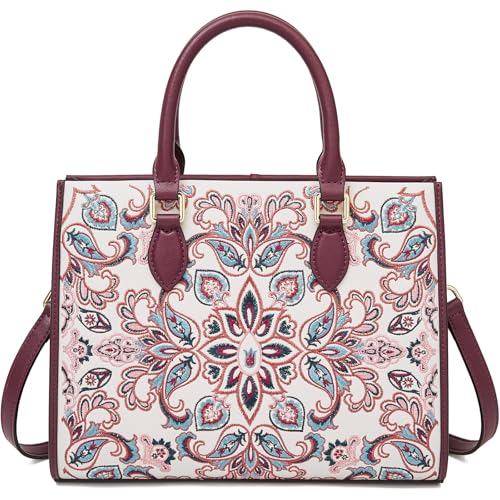 Image of FOXLOVER Medium Tote Bag for Women Designer Vintage Satchel Handbags Top-handle Purses