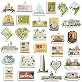 Konohan 30 Pcs Washington, D. C. Souvenirs Gifts Washington, D. C. Magnet for Refrigerator City Magnetic Refrigerator Stickers for Home Decoration