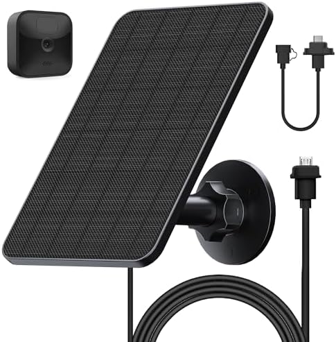 Panel Solar para Cámara Blink Outdoor,4W Cargador Solar Compatibl...
