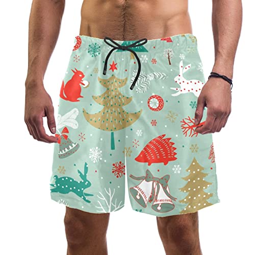 Maillots de bain pour hommes au style forêt d'hiver pour la plage