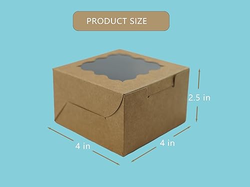 Miniatura 6 de PQZKLDP 15 cajas blancas de 4 x 4 x 2.5 pulgadas, adecuadas para mini pasteles, cupcakes, pasteles, golosinas de panadería, galletas y mini