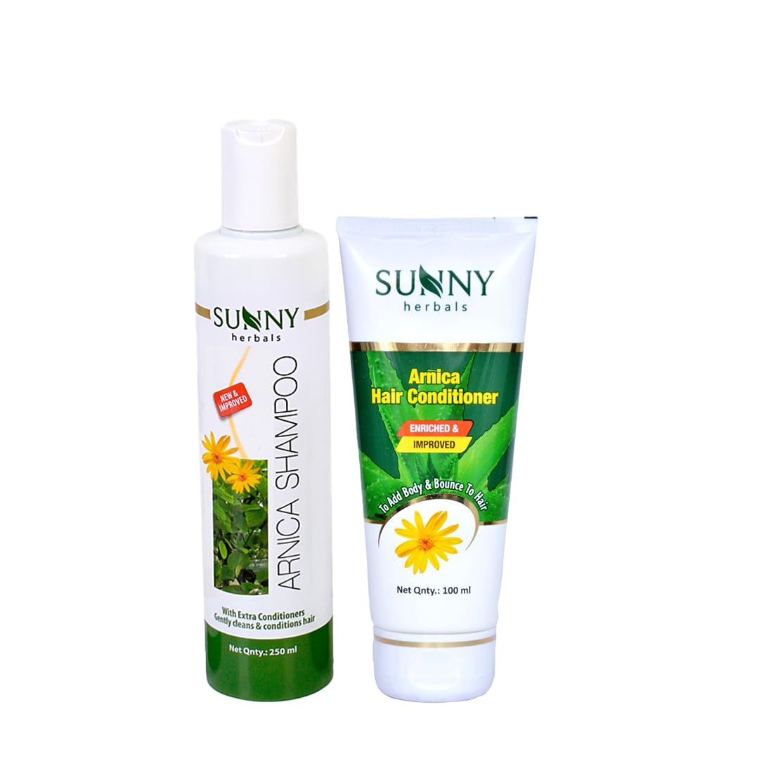 Arnica Shampoo(250ml) & Hair Conditioner(100ml) | For Soft, Lustrous & Healthy Hair | Brings Back Moisture & Shine | Strengthens Hair & Protects From damage | For Lustrous And Tangle Free hair