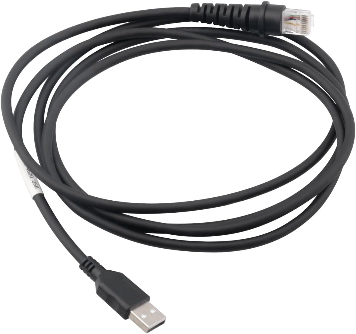 VOTTANBarcode Scanner Accessories RJ45 to USB Cable Compatible with Honeywell Barcode Reader 3800G 3820 3200 3900i 4600Q 4800P 6300dpm Model (2M / 6FT Flatted USB Port)