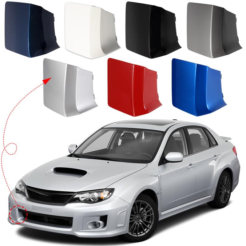 CZShiYue Car Front Bumper Tow Hook Cover Cap Towing Eye Fit for Subaru Impreza WRX STi 2011 2012 2013 2014 57731FG330 Trailer Cover (Unpainted, Right Passenger Side)