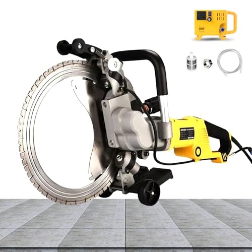 Tronçonneuse Électrique 5000W | Scie à Béton Portative avec 3 Lames (400mm/500mm/600mm) | Profondeur de Coupe 29cm/39cm/49cm | Coupe Humide pour Pierre,...
