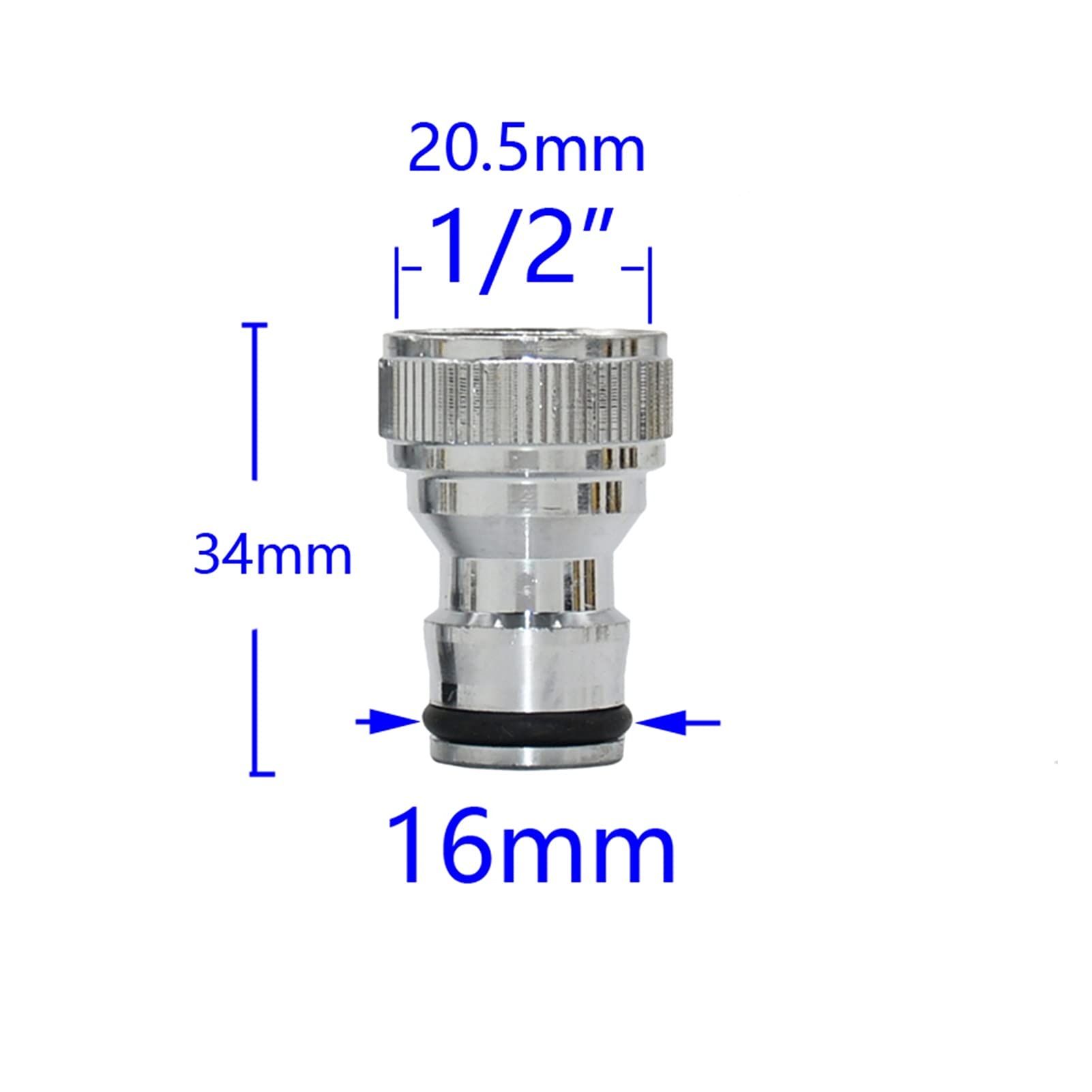 Adaptador de Conector de Utilidad Adaptador de Conector de Manguera 20 Piezas 1/2" 3/4" 1" Conector Rápido Roscado Conector de Grifo de Pezón de Latón M22/M24 Adaptador de Grifo de Jardín Accesorio de