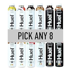 HUEL Ready-to Drink – 500ml – Pick any 8-10 Flavours to choose from – Banana, Berry, Chocolate, Cinnamon Swirl, Iced Coffee Caramel, Salted Caramel, Strawberries & Cream, Vanilla