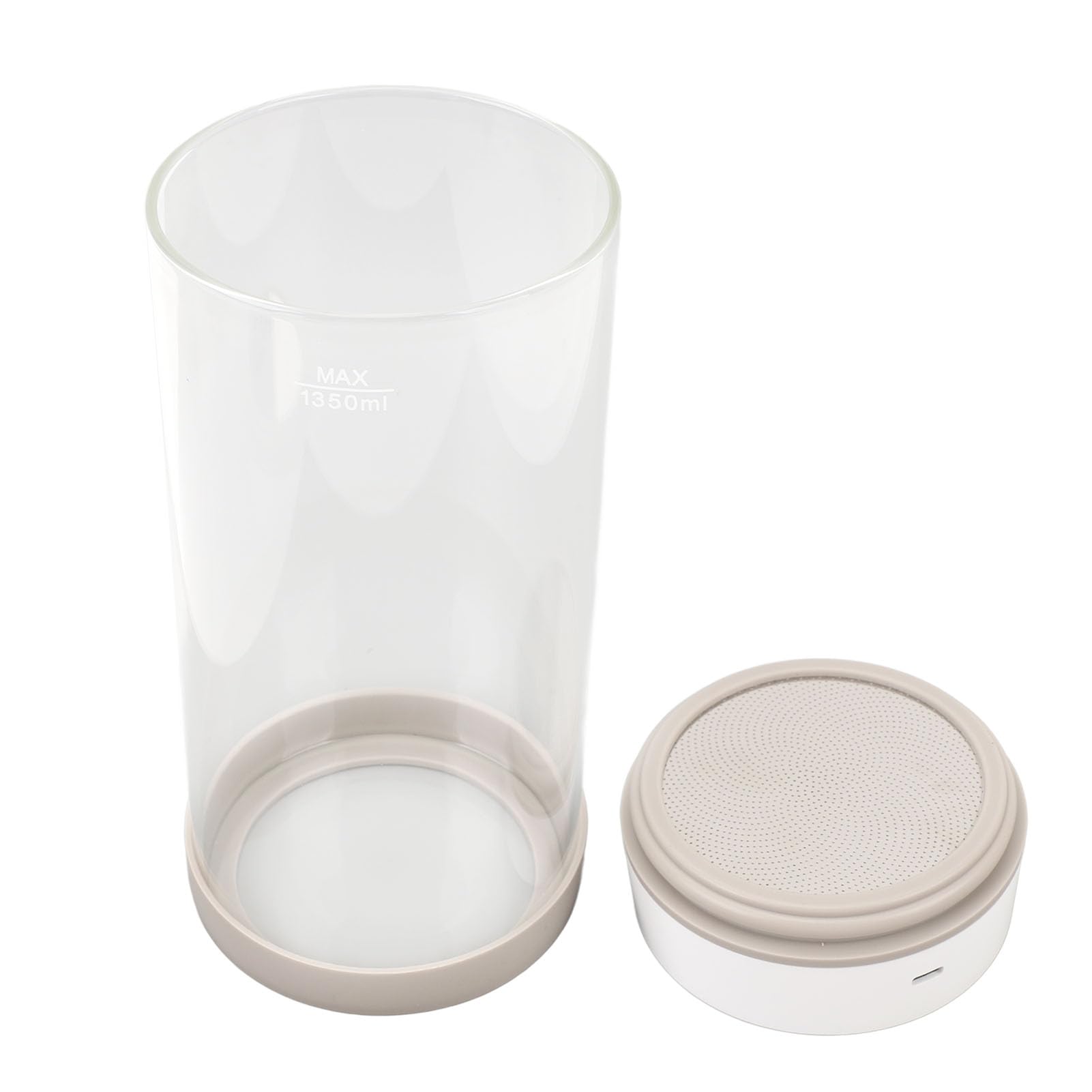 Elektrischer Vakuumkanister, Versiegelte Kaffeedose, Hohes Borosilikatglas, Tee- und Kaffee-Vorratsdose, 500 MAh, Eingebaute Batterie, für Zuhause, Küche, Kaffeebohnen, Tee, Nüsse (1350 ml)